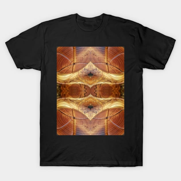 Golden Wood Grain Crown (Large print) by Adelaide Artist Avril Thomas T-Shirt by AvrilThomasart